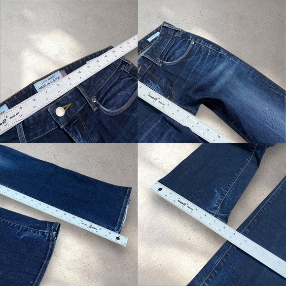 Lucky Brand White Oak Cone Denim Made in USA Low Rise Lolita Boot Jeans - Picture 8 of 8